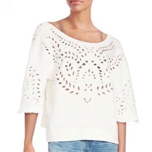 Free People white eyelet top